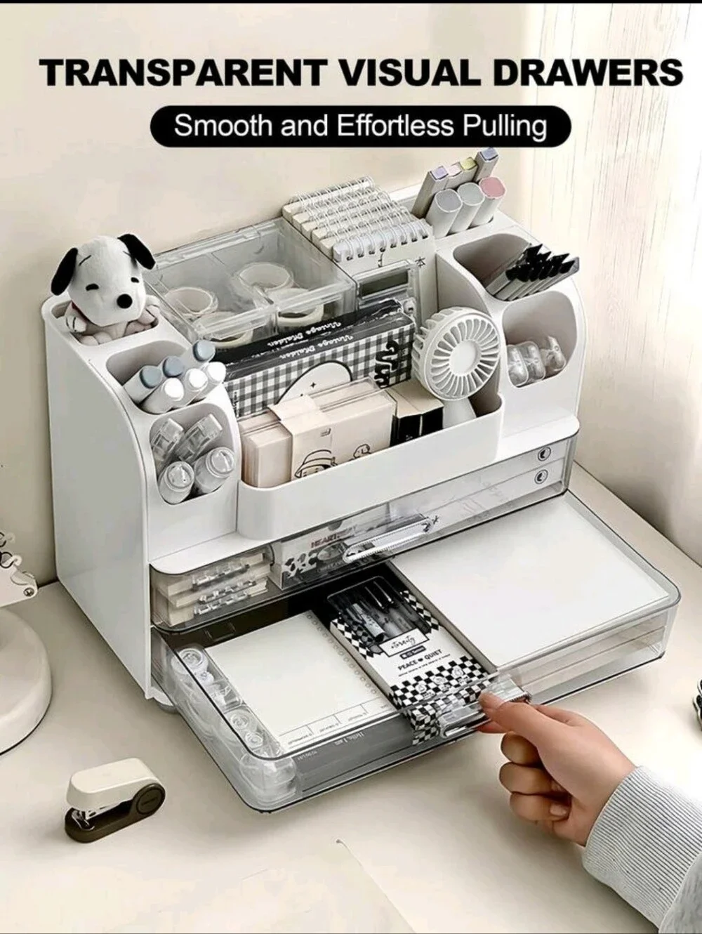 White Multi-Compartment Cosmetics Organizer